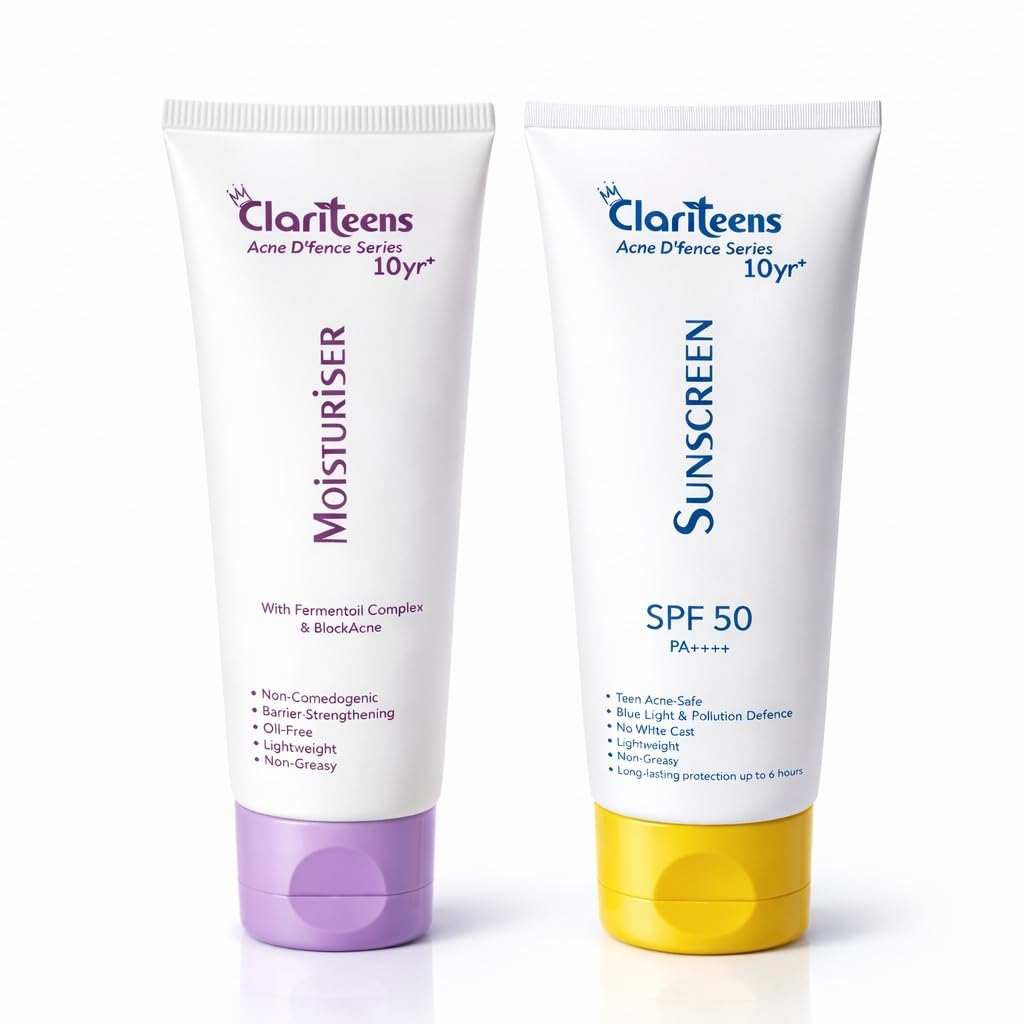Acne D'fence Daily Duo — Teen Moisturiser Oil-Free, Won't Clog Pores and Sunscreen SPF 50 PA++++ Combo | Safe for 10+ Years Oily Skin-image-41