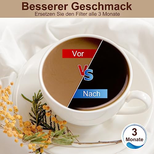 Wasserfilter Ersatz für Sage Kaffeevollautomat, 3 Stück Ersatz für Sage Barista Express Pro Wasserfilter, Water Filter für SES810/SES880/SES920/SES980/SES990/SES875/SES008/BES008