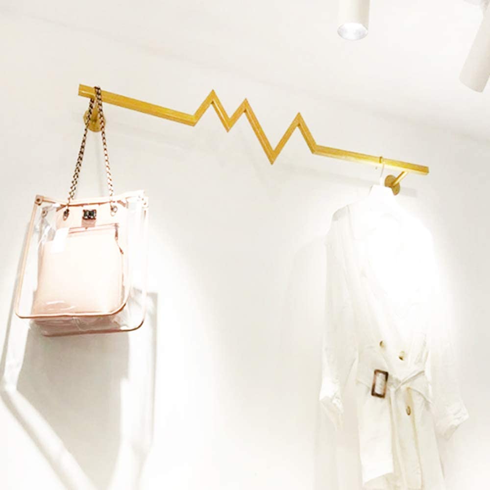 Espositore per Negozio di Abbigliamento, Scaffali Espositivi a Parete, Abbigliamento Commerciale per Bambini da Donna per Uomo Appendiabiti da Soffitto/C/80Cm