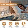 HERCHR Horloge De Vélo De Table Vintage, Modèle De Vélo, Réveil De Chevet, Petite Horloge De Table, Horloge De Bureau à Piles pour Décoration De Chambre à Coucher #3