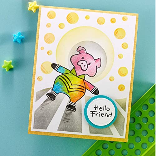 Spellbinders Stampendous FransFormer™ Moon Dance Clear Stamps, Grey - Image 4
