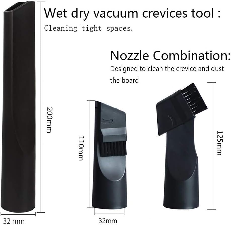 Vacuum Attachments 1 1/4 inch to 1 3/8 inch Small Shop Vac Accessories Horse Hair Brush and Dusty Brush for Home -