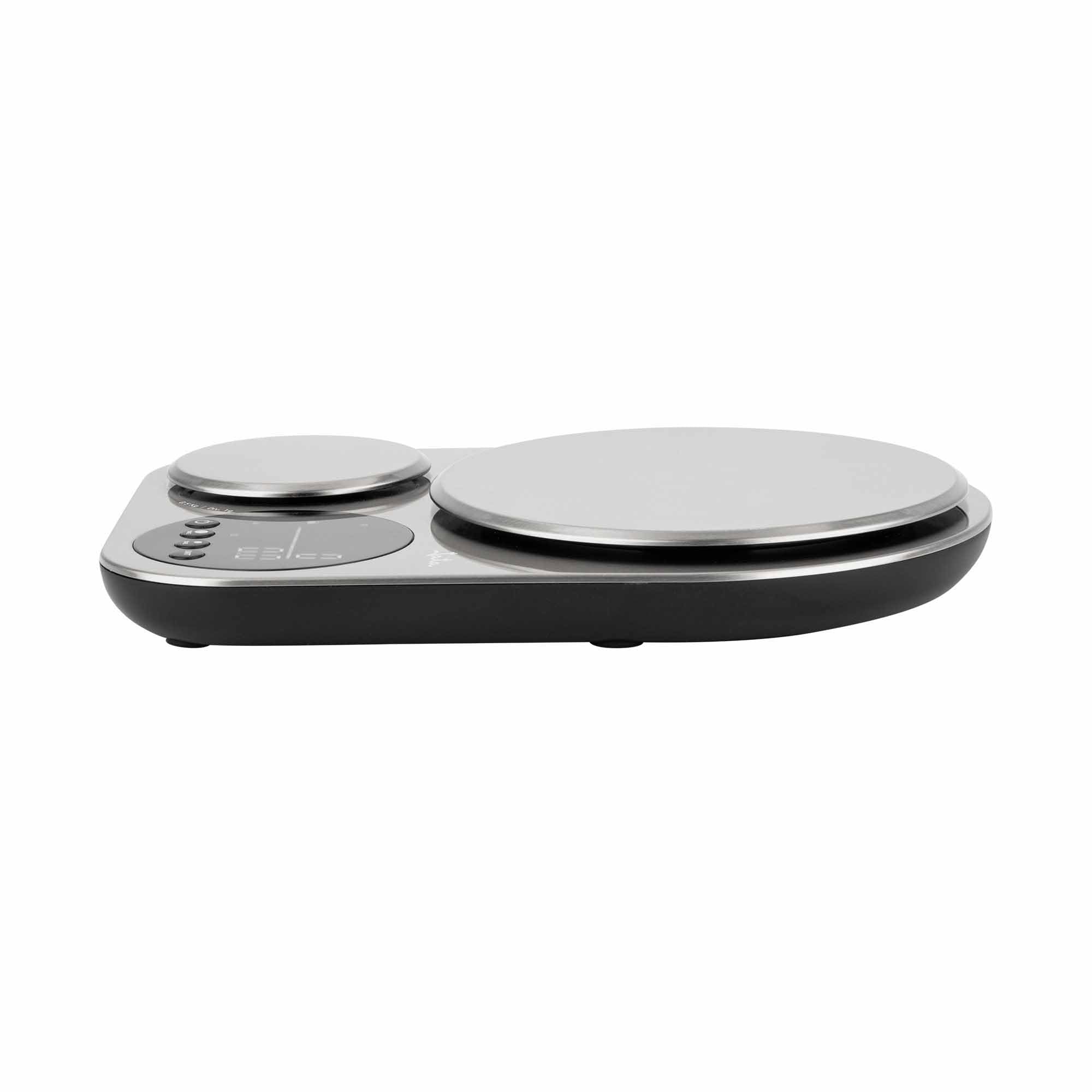 JATA HBAL1254 Digitale Küchenwaage, doppelte Plattform, maximale Präzision, Küchenwaage, Lebensmittel, Schmuck, bis zu 5 kg, Edelstahl, kompakt, LED-Anzeige