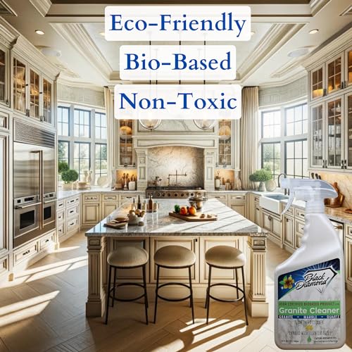 Black Diamond Stoneworks Granite Counter Cleaner: USDA Certified BIOBASED- Safe for Granite and other stone countertops. Safe for food contact formula to keep your countertops looking fresh and clean!