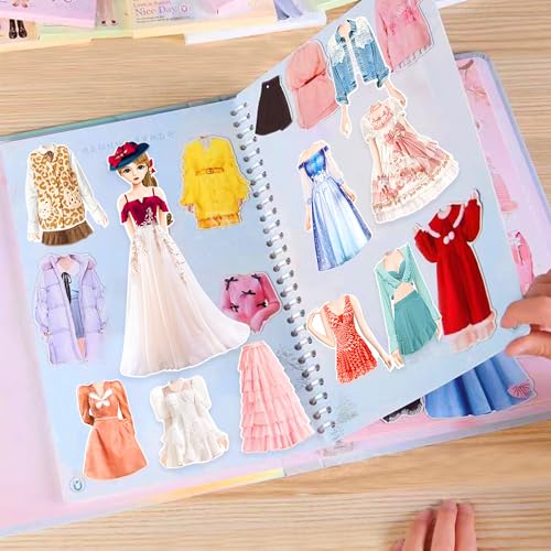 Daniel Axel Magnetic Collecting Book,Paried with Magnetic Paper Doll for Use,Gift for 3+ Year Old Girls Toddler-Only Include Magnetic Collecting Book,Not Include Magnetic Paper Doll Accessories