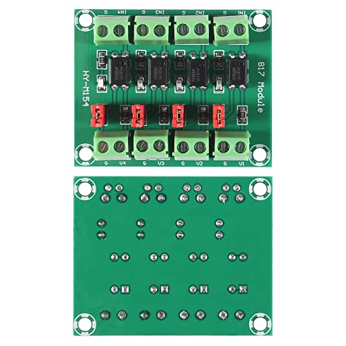 Alinan 4Pcs 4Ch Optocoupler Pc817 4 Channel Isolation Board Voltage Converter Adapter Module 3.6-30V Driver Photoelectric Isolated Module thumb #2