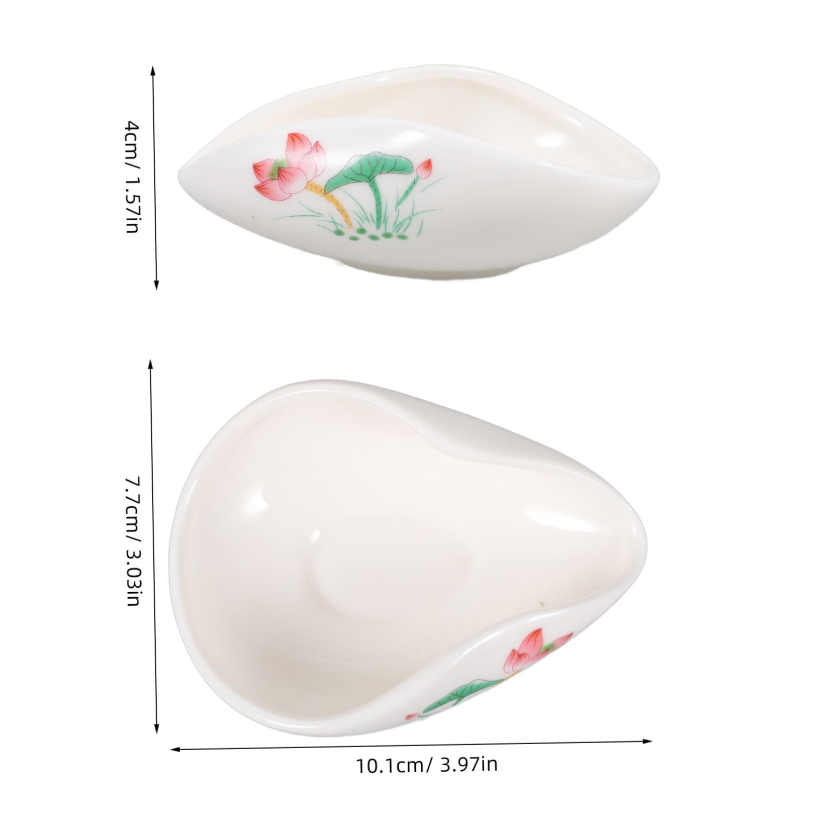 GRIRIW Delicate Porcelain Tea Dispenser Vintage Tea Scoop Elegant Tea Dosing Cup for Household Use for Loose Leaf Tea and Tea Ceremony