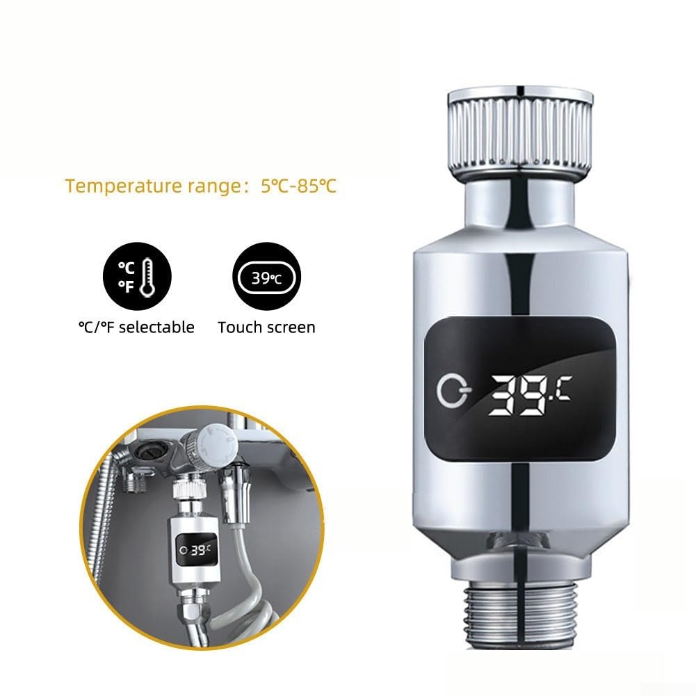 Digital LED Shower Thermometer - Adjustable Water Temperature Monitor for Households, as picture show - Image 3