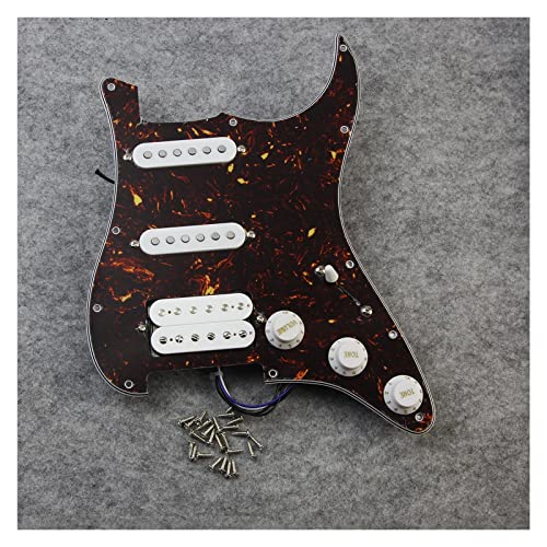 BIPROS 5 pièces de Guitare électrique précâblées chargées par ramassage Pickguard SSH HSS (Color : Nero) - Les Beatles, Paul McCartney, John Lennon, RIngo Starr, George Harrison BIPROS 5 pièces de Guitare électrique précâblées chargées par ramassage Pickguard SSH HSS (Color : Nero) – Image 7