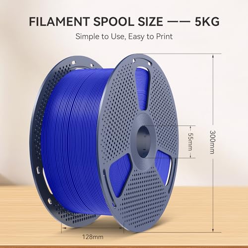 Image of SUNLU 3D Printer Filament PLA Matte 1.75mm, 5kg（11lbs） Large Spool PLA Filament for Big Project, Smooth Matte Finish, Neatly Wound Filament, Fit Most FDM Printer, 5KG-1 Pack, Grey