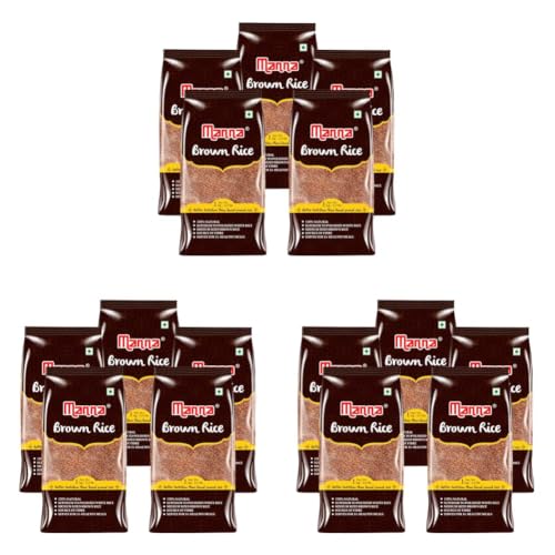 Image of Manna Brown Rice 5kg (Unpolished) |100% Natural | Naturally Low GI | High in Fibre | Helps Control Diabetes (Pack of 3)