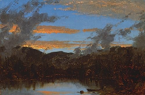 Art tableau Mist Rising At Sunset déco salon nature
