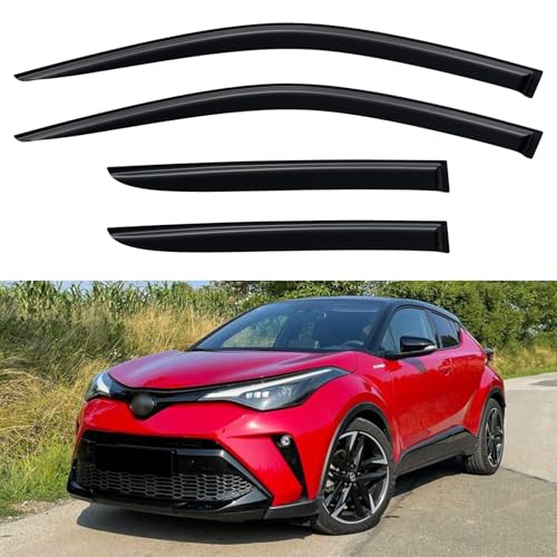 Image of Window Visors Rain Guards for 2018-2024 Toyota CHR /C-HR, Out-Channel Window Vent Wind Deflectors Visors Shades