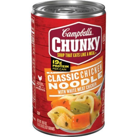 Miniatura 4 de Campbell's Chunky Soup, fideos clásicos de pollo, 18.6 onzas (2 latas)