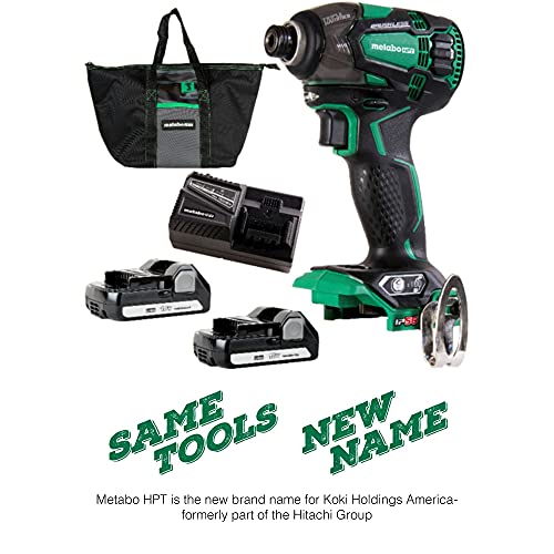 Metabo Hpt 18V Multivolt Cordless Triple Hammer Impact Driver Kit | 4-Stage Electronic Speed Switch | Ip56 Rated | Lifetime Tool Warranty | Wh18Dbdl2C, Green #TOP7