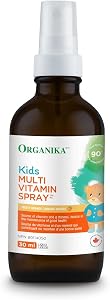 Organika Canadian-Made Kids Multivitamin Spray - Orange Flavour - Recommended Age 1-3- 30ml