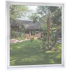 MYCARBON 2 Pcs Mosquitera para Ventana Autoadhesiva 150x180cm Blanca Anti Insectos Cortable con Cuchillo