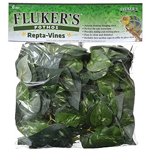DBDPet Fluker's Pothos Repta-Vines Green for Reptiles and Amphibians 6ft - Includes Attached Pro-Tip Guide