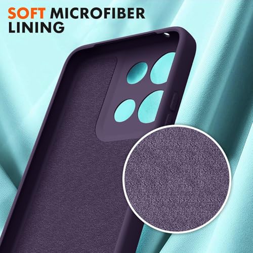 Image of DIZORO Microfiber Candy Case for Motorola Edge 60 Pro 5G Smooth Touch Cushion Liquid Soft Silicone Gel Rubber Phone Cases Non-Slip Full Body Protective Shockproof Back Cover - Deep, Black