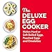 Dash Deluxe Rapid Egg Cooker Electric for Hard Boiled, Poached, Scrambled, Omelets, Steamed Vegetables, Seafood, Dumplings & More, 12 Capacity, with Auto Shut Off Feature, Black