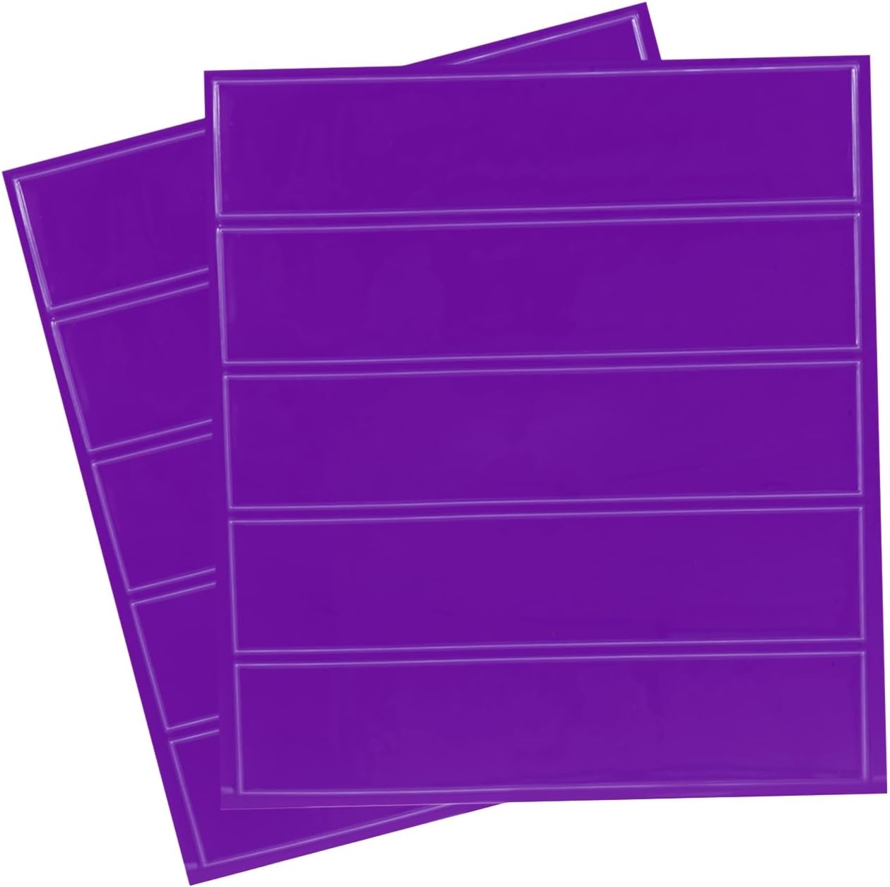 PATIKIL 4.5 x 1 Inch Safety Reflective Stickers, 10Pcs Adhesive Night Warning Sticker Waterproof Reflector Tape Strip for Helmet Hard Hat Clothing, Purple