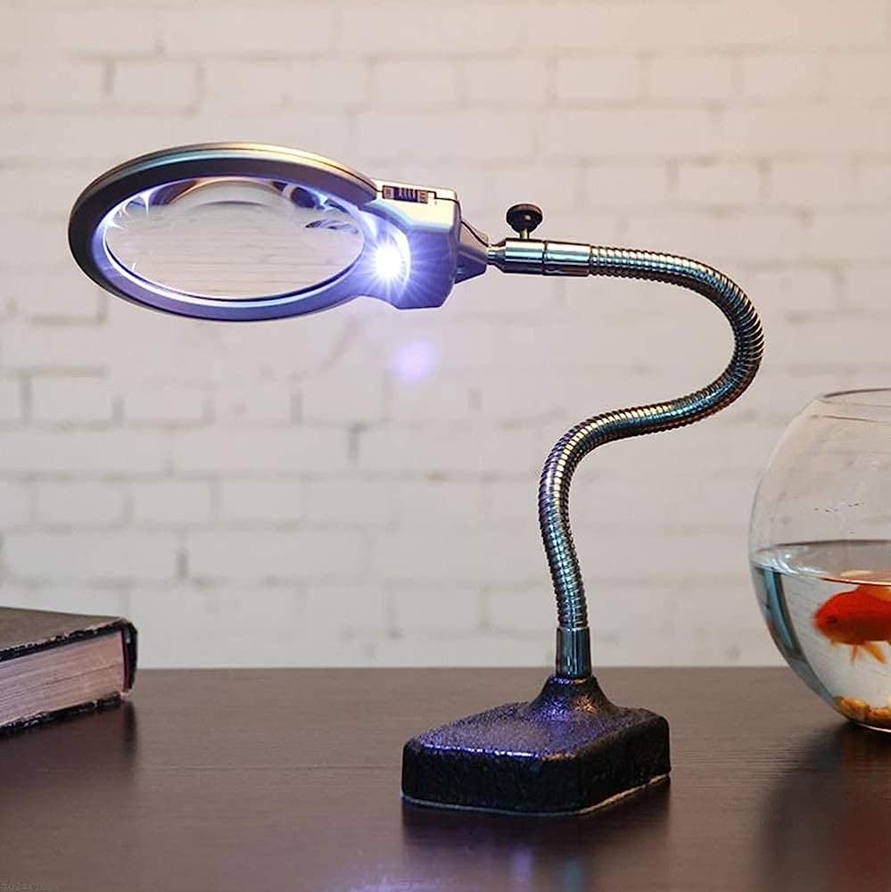 Okulary powiększające, szkło powiększające na biurko Lampa LED do czytania książek Naprawa magazynów Beauty Lupa o dużym powiększeniu interesting