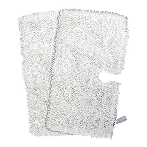 Washable Microfiber Pads Cleaning Mop Pads for Shark Steam Mop Pocket Microfiber Pads for S3500 Series, S3601 and S3901 (2 Packs, White)