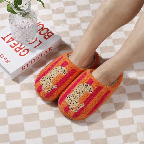 LNERIP Animal Slippers Fruit Slippers Plant Slippers Various Cartoon Patterns Fluffy Soft Memory Foam Retro Indoor Outdoor Home Couple Shoes2
