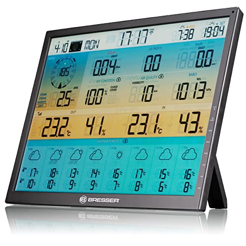 Bresser Station de base supplémentaire/de rechange pour 7003230 4CAST XL 8 jours avec écran couleur grand angle de 48,3 cm