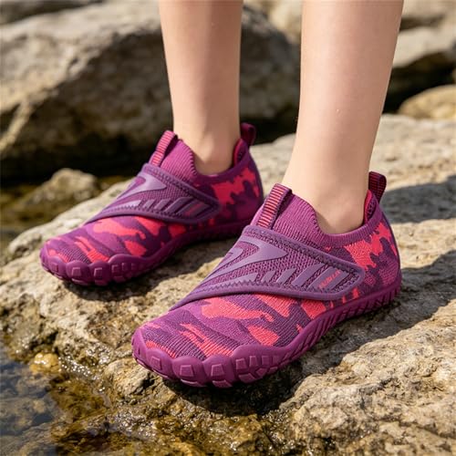 Image of KUBUA Multifunctional Kids Water Shoes Boys Girls Quick Dry Swim Aqua Socks | Wide Toe Box, Lightweight, Barefoot-Style, Breathable, Beach, Pool, Kayak, Water Parks, Hiking, Toddler, Little Kid, Big Kid