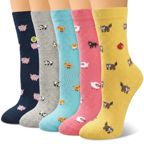 Image of Chalier Funny Socks for Women, Fun Cute Cat Dog Animal Socks Gifts, ColorC