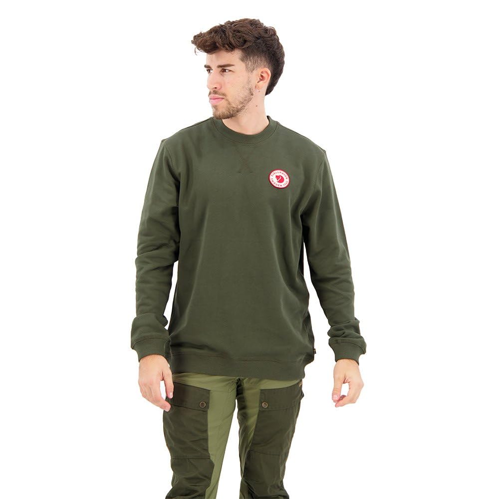Fjällräven Men's 1960 Logo Badge Sweater, Deep Forest, M