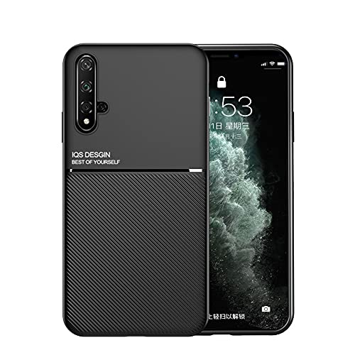 Kepuch Mowen Case Cover Bumper Built-in Metal Plate for Huawei Nova 5T/Honor 20 - Black