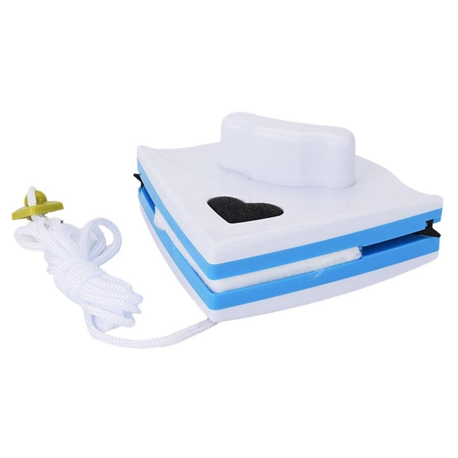 Lavavetri magnetico Lavavetri magnetico a doppio lato con scarico d'acqua automatico Lavavetri con magnete triangolare for finestre in vetro smaltato (Color : White)