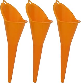 Funil de pescoço longo, 3 peças, 28 cm, óleo, água, combustível, funis multiuso para gasolina, óleo, água, lubrificantes, fluidos, carros, caminhões, motocicletas