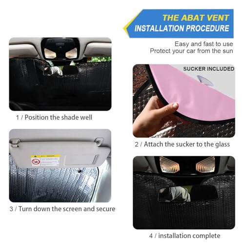 Boccsty Anime Girl Eyes Car Windshield Sunshade Purple Eye Front Truck Window Sun Shade Foldable Sun Shield Cover Blocks UV Rays Sun Visor Protector for Car Truck SUV Vans L