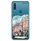 dakanna Custodia Compatibili con [Alcatel 3X 2019] Sfondo Trasparente con Disegni [Roma Italia] in Morbida Silicone TPU Flessibile, Shell Case Cover in Gel per Smartphone
