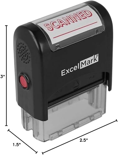 Miniatura 8 de Sello de goma autoentintado escaneado, tinta roja (ExcelMark A1539)