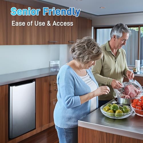 Anypro FLG-80U-SILVER DEEP FREEZER 3 CU FT Upright Freezer 3 Cu.Ft Compact Mini Freezer With Drawers Adjustable Thermostat Small Deep Freezer Single Door Standing Freezer Rapid Cooling Chest Freezer For Office/Dorm/Garage/Back To School thumb #8