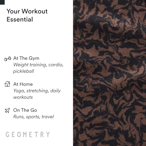GEOMETRY Gym Towel for Working Out - Compact & Quick Dry, Super Absorbent Microfiber Sweat Towel - Premium Microfiber for Gym - Zig, 16" x 30", 1 Piece - image 5