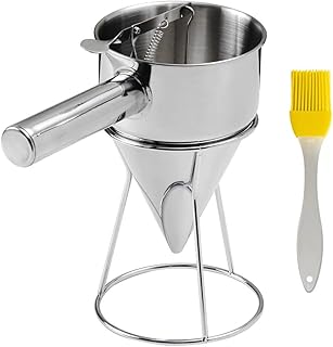 BambooPanda ちゃっきり スタンド付 ステンレス製 チャッキリ たこ焼きツール 種落し 漏斗 フィッシュボールファンネル スタンド付き パン ケーキ ステンレス素材