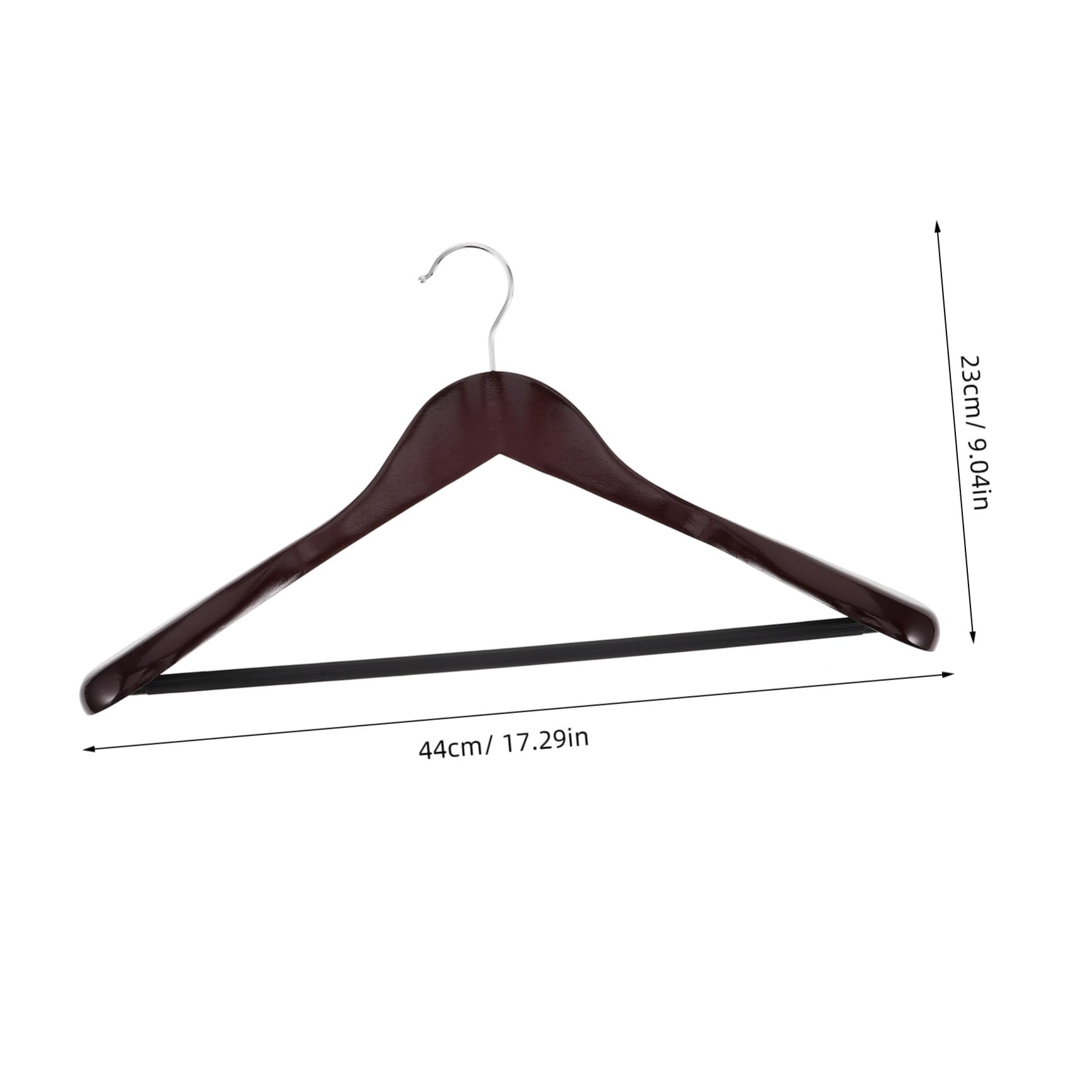 Cabilock 2pcs Extra Wide Solid Wood Hangers for Closet Non Slip Design for Suits and Coats Heavy Duty Garment Hangers with Optimal Shoulder Support Stylish Wardrobe Accessory