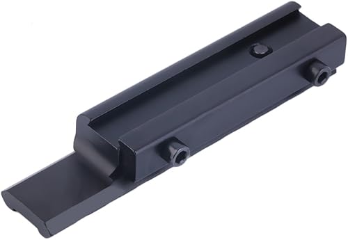 Miniatura 2 de Perfil bajo 3.937 in Extensión Riser Riser Rail Mount Picatinny/Dovetail 9 Ranuras Montaje Rail Top 0.787 in-0.827 in Base de montaje de ancho, riel