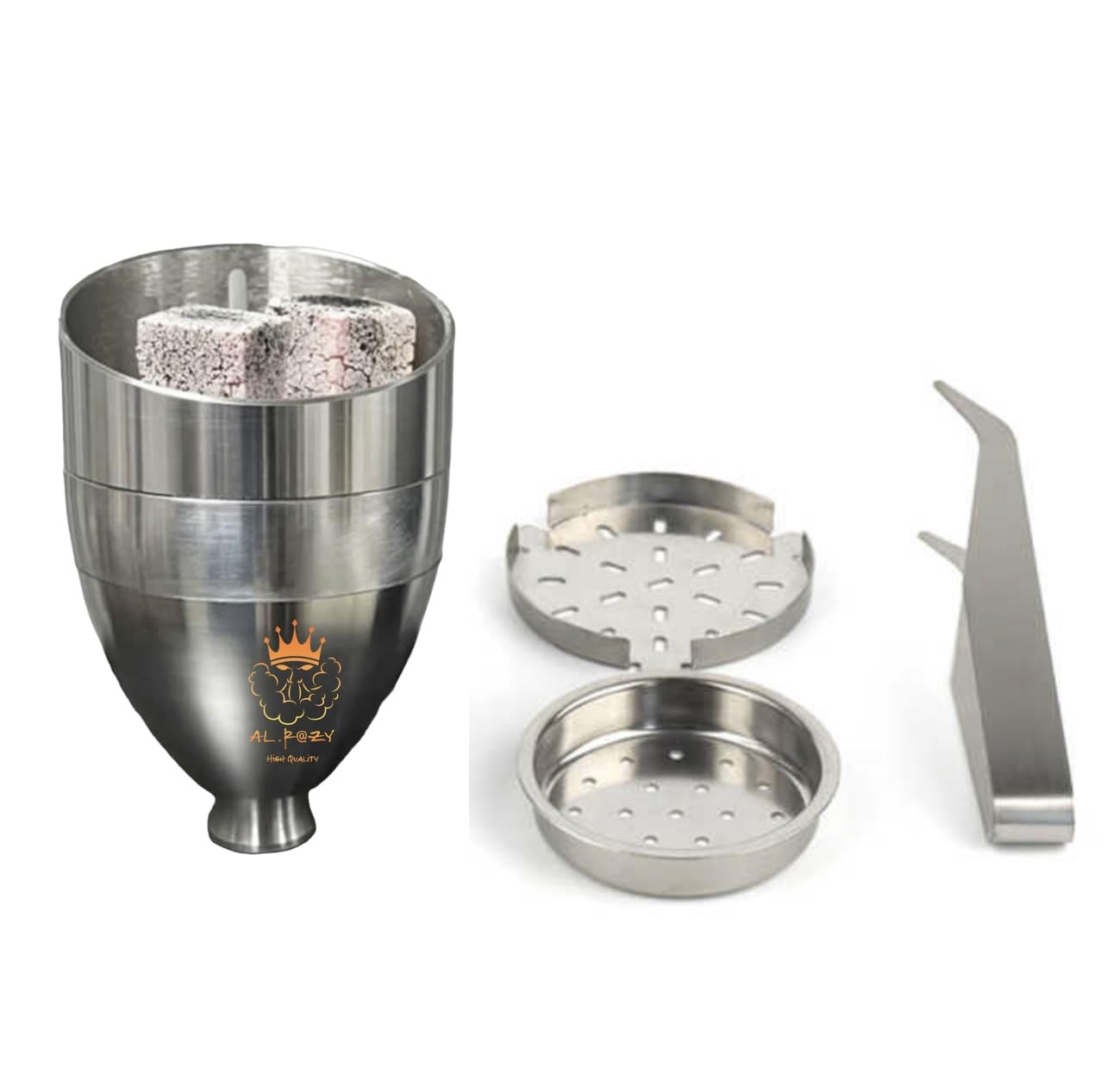 Amazon.com: Hookah Bowl Stainless Steel with 2-Level Trays for 