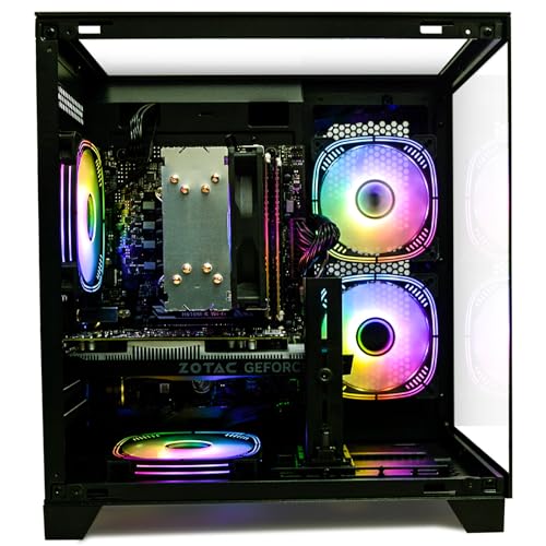 Image of LXZ Gaming PC Desktop, I5-12400F, 2.5GHz, GeForce RTX 3050 6GB, 16GB DDR4 RAM, 1TB NVME SSD, for Gaming and Work, Black