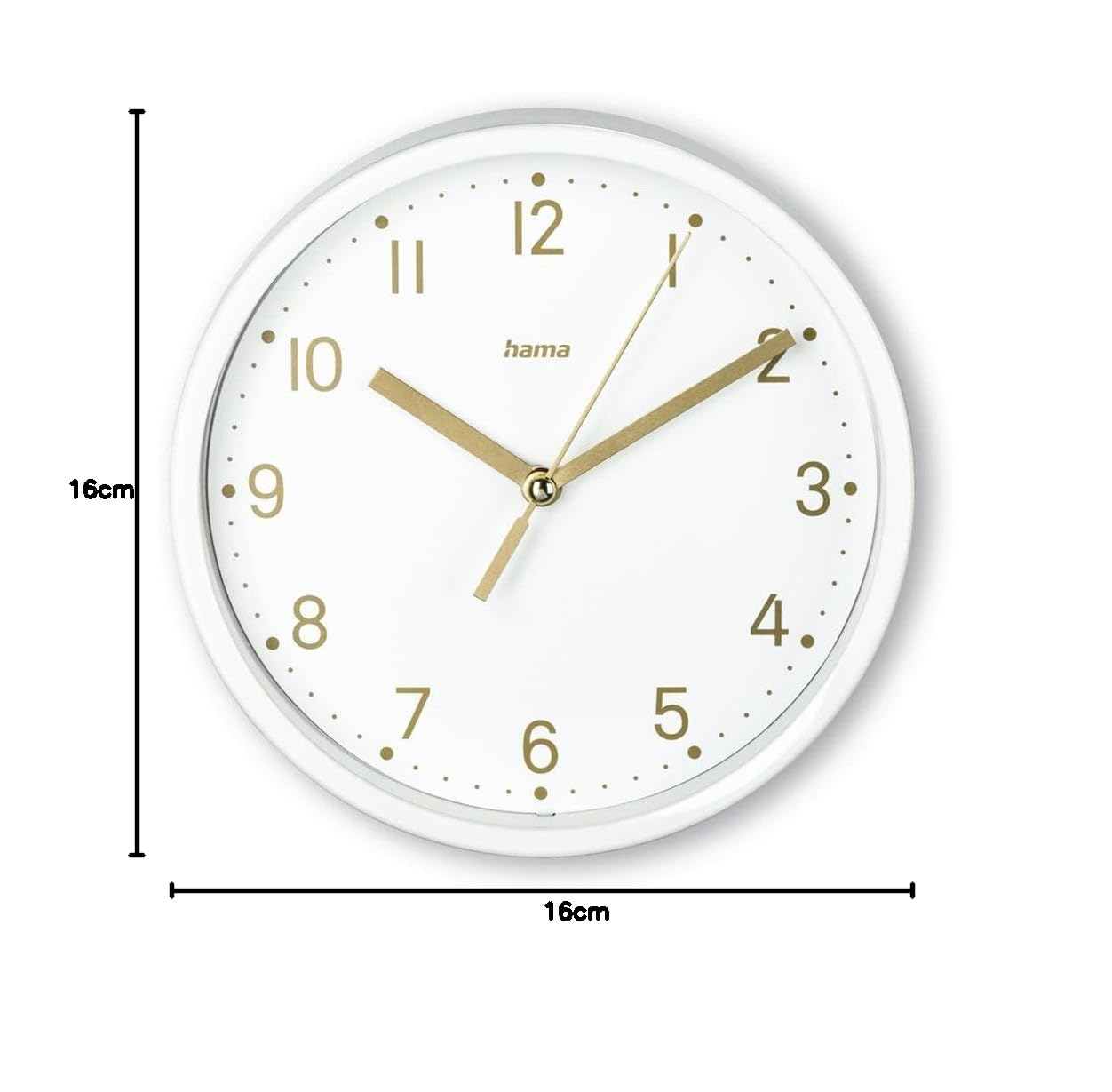 Hama I Reloj de sobremesa (Madeira, Base desplegable, Opción para Colgar, Mecanismo silencioso) Blanco