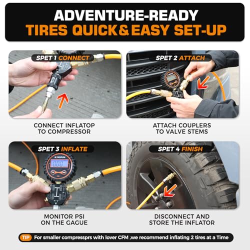 Kingfun 4-Tire Inflation Deflation System