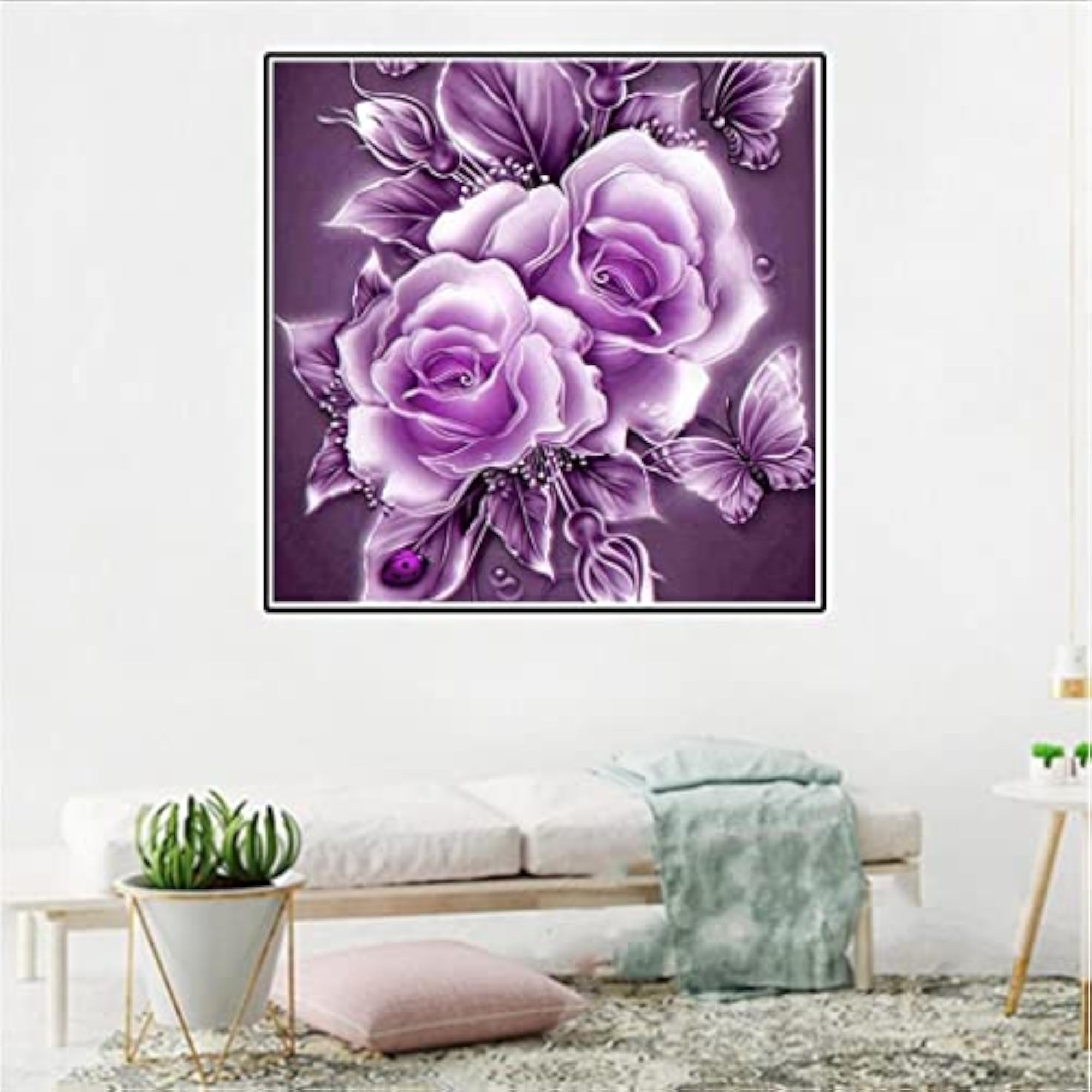 5D DIY Full Drill Rose Diamond Painting Home Decor Kit