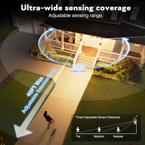 vianis motion sensor outdoor garage lighting fixture oil rubbed bronze farmhouse exterior wall mount sconce for house waterproof dusk to dawn front porch orb outside lantern for patio