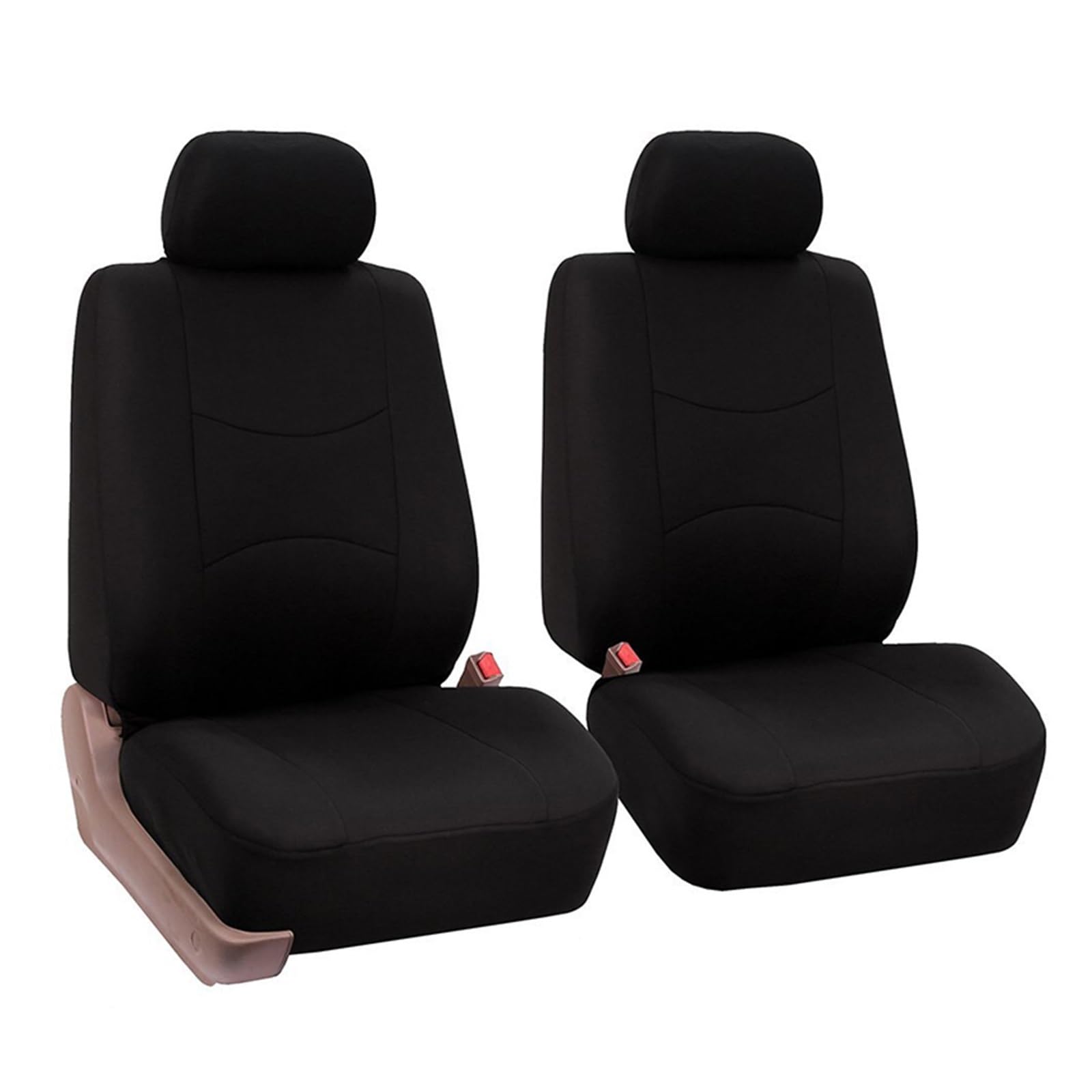 Fundas para Asientos Tamaño Universal 4/9 Piezas Conjunto Delantero/completo Fundas Para Asientos De Coche Protegen Los Cojín Las Cuatro Estaciones(Black-2 seats)